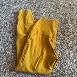 lululemon athletica mustard Yellow Leggings